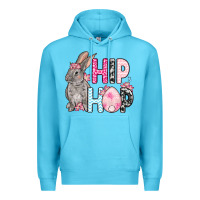 Ocean Blue Easter Day Hip hop bunny Premium Hoodie - OliviaCreatesArt