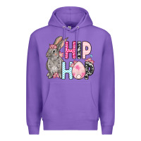 Purple Easter Day Hip hop bunny Premium Hoodie - OliviaCreatesArt
