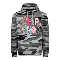 Slate Camo Easter Day Hip hop bunny Premium Hoodie - OliviaCreatesArt