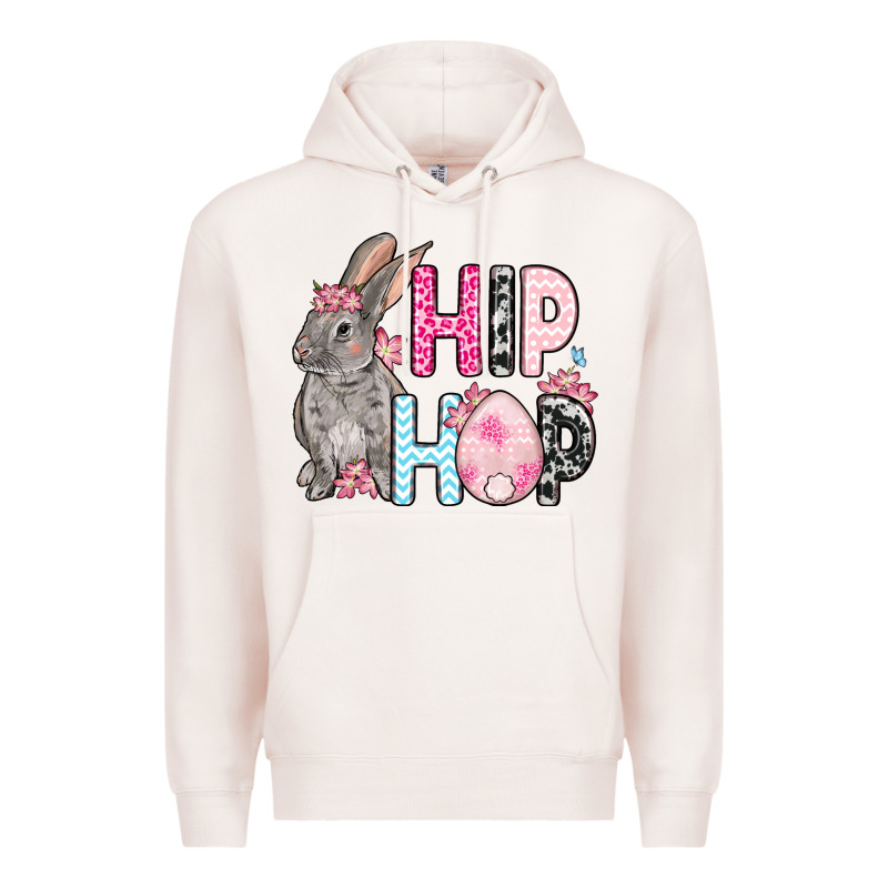 Easter Day Hip Hop Bunny Premium Hoodie by OliviaCreatesArt | Teevron