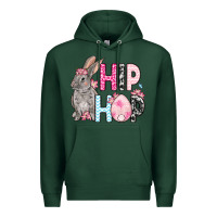 Sports Green Easter Day Hip hop bunny Premium Hoodie - OliviaCreatesArt