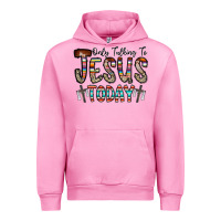 Fuchsia Pink only talking jesus today Urban Hoodie - CowhideDigitalArt