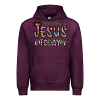 Mauve Wine only talking jesus today Urban Hoodie - CowhideDigitalArt