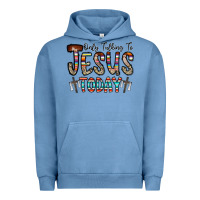 Pigment Pebble Blue only talking jesus today Urban Hoodie - CowhideDigitalArt