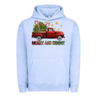 Pigment Grape Ice Merry And Bright Christmas Trees Truck Urban Hoodie - FaDigitalArtStudio