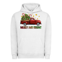 Pigment Lunar Rock Merry And Bright Christmas Trees Truck Urban Hoodie - FaDigitalArtStudio
