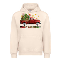 Sandshell Merry And Bright Christmas Trees Truck Urban Hoodie - FaDigitalArtStudio