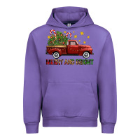 Tulip Merry And Bright Christmas Trees Truck Urban Hoodie - FaDigitalArtStudio