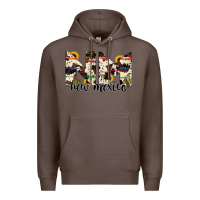 Coffee new mexico state cowhide serape cactus Premium Hoodie - RanaPortraitStore