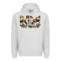Dove Grey new mexico state cowhide serape cactus Premium Hoodie - RanaPortraitStore
