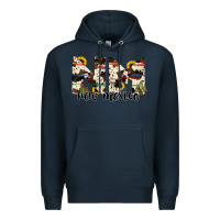 Navy new mexico state cowhide serape cactus Premium Hoodie - RanaPortraitStore