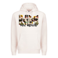 Pale Pink new mexico state cowhide serape cactus Premium Hoodie - RanaPortraitStore