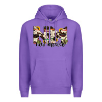 Purple new mexico state cowhide serape cactus Premium Hoodie - RanaPortraitStore