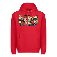 Red new mexico state cowhide serape cactus Premium Hoodie - RanaPortraitStore