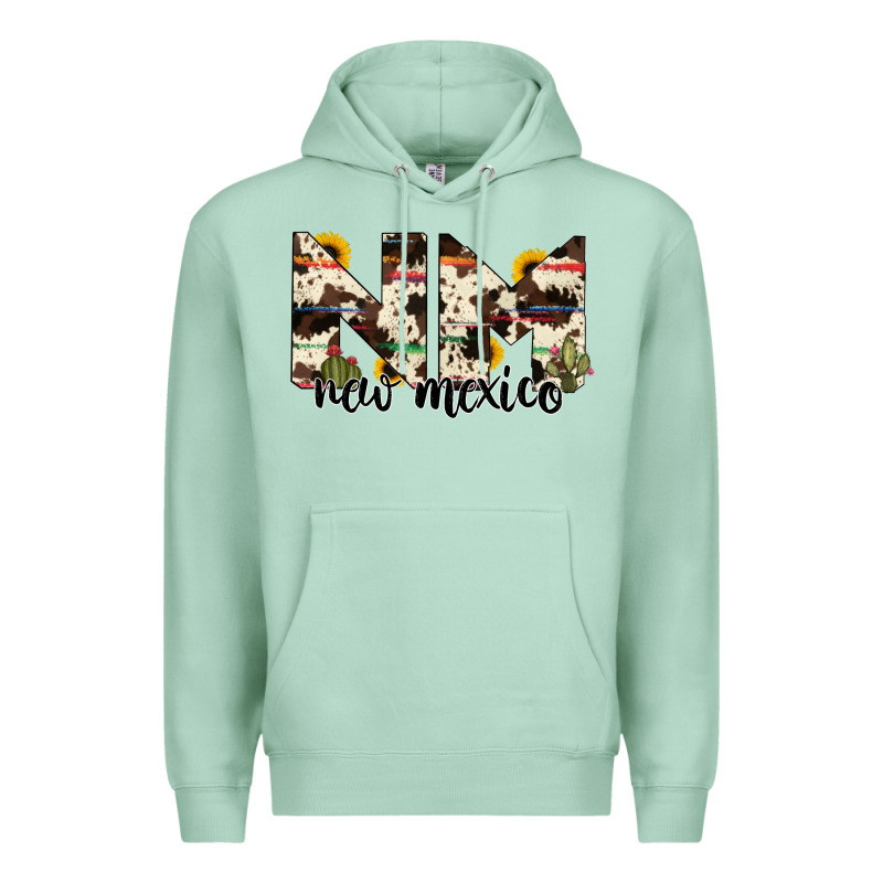 New Mexico State Cowhide Serape Cactus Premium Hoodie by RanaPortraitStore | Teevron