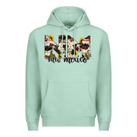 Seafoam new mexico state cowhide serape cactus Premium Hoodie - RanaPortraitStore