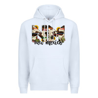 White new mexico state cowhide serape cactus Premium Hoodie - RanaPortraitStore