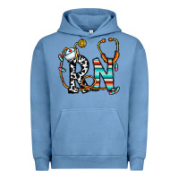 Pigment Pebble Blue rn nurse Urban Hoodie - CowhideDigitalArt