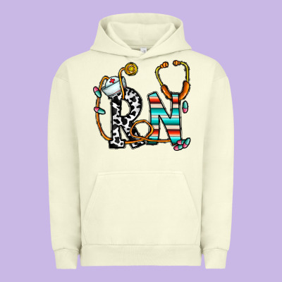 Rn Nurse Urban Hoodie Designed By Cowhidedigitalart