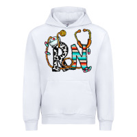 White rn nurse Urban Hoodie - CowhideDigitalArt