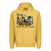 Antique Gold being a mom makes my life complate Premium Hoodie - CowhideDigitalArt