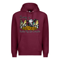 Burgundy being a mom makes my life complate Premium Hoodie - CowhideDigitalArt