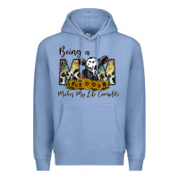 Colony Blue being a mom makes my life complate Premium Hoodie - CowhideDigitalArt