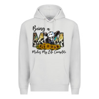 Dove Grey being a mom makes my life complate Premium Hoodie - CowhideDigitalArt