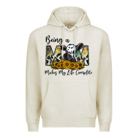 Oatmeal Heather being a mom makes my life complate Premium Hoodie - CowhideDigitalArt