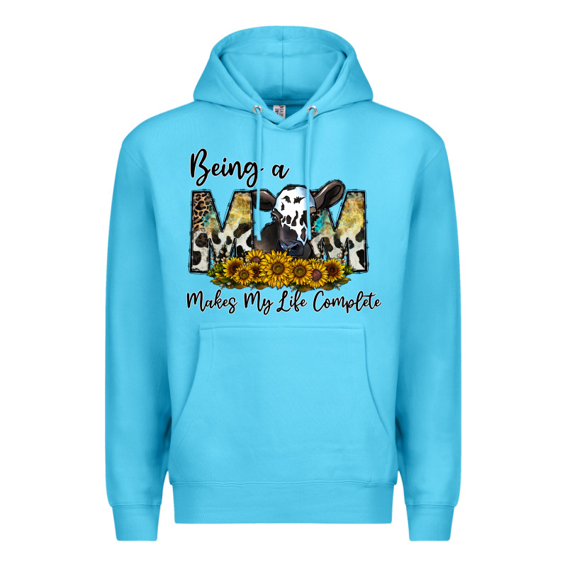 Being A Mom Makes My Life Complate Premium Hoodie by CowhideDigitalArt | Teevron