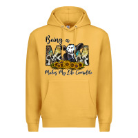 Mustard being a mom makes my life complate Premium Hoodie - CowhideDigitalArt
