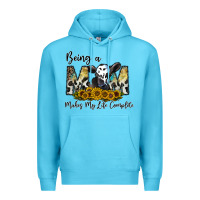 Ocean Blue being a mom makes my life complate Premium Hoodie - CowhideDigitalArt