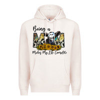Pale Pink being a mom makes my life complate Premium Hoodie - CowhideDigitalArt