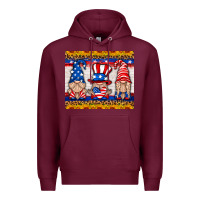 Burgundy usa gnome mouse pad Premium Hoodie - HRA Design Shop
