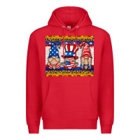 Red usa gnome mouse pad Premium Hoodie - HRA Design Shop