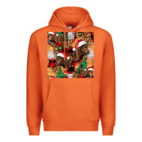 Carrot christmas horse leopard tartan Premium Hoodie - FaDigitalArtStudio