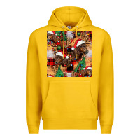 Lemon christmas horse leopard tartan Premium Hoodie - FaDigitalArtStudio