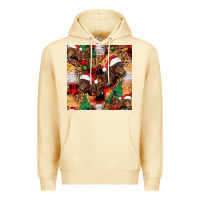 Pina Colada christmas horse leopard tartan Premium Hoodie - FaDigitalArtStudio