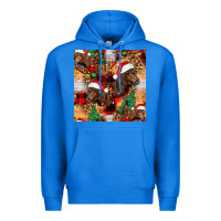 True Royal christmas horse leopard tartan Premium Hoodie - FaDigitalArtStudio