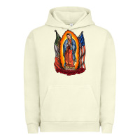 Pigment Pistachio our lady Urban Hoodie - RacoonDesign