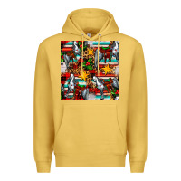 Antique Gold christmas horse leopard tartan Premium Hoodie - FaDigitalArtStudio