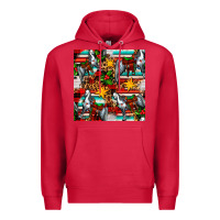 Cardinal christmas horse leopard tartan Premium Hoodie - FaDigitalArtStudio