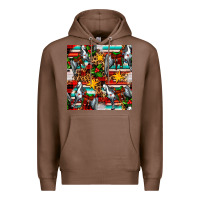 Chestnut christmas horse leopard tartan Premium Hoodie - FaDigitalArtStudio