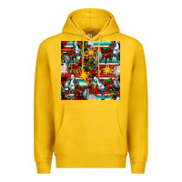 Lemon christmas horse leopard tartan Premium Hoodie - FaDigitalArtStudio