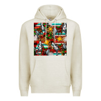 Oatmeal Heather christmas horse leopard tartan Premium Hoodie - FaDigitalArtStudio