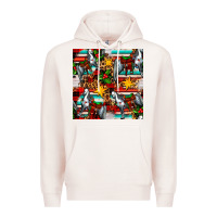Pale Pink christmas horse leopard tartan Premium Hoodie - FaDigitalArtStudio