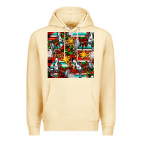 Pina Colada christmas horse leopard tartan Premium Hoodie - FaDigitalArtStudio