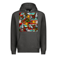 Charcoal Heather christmas horse leopard tartan Premium Hoodie - FaDigitalArtStudio