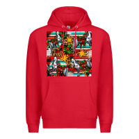 Red christmas horse leopard tartan Premium Hoodie - FaDigitalArtStudio