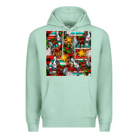 Seafoam christmas horse leopard tartan Premium Hoodie - FaDigitalArtStudio